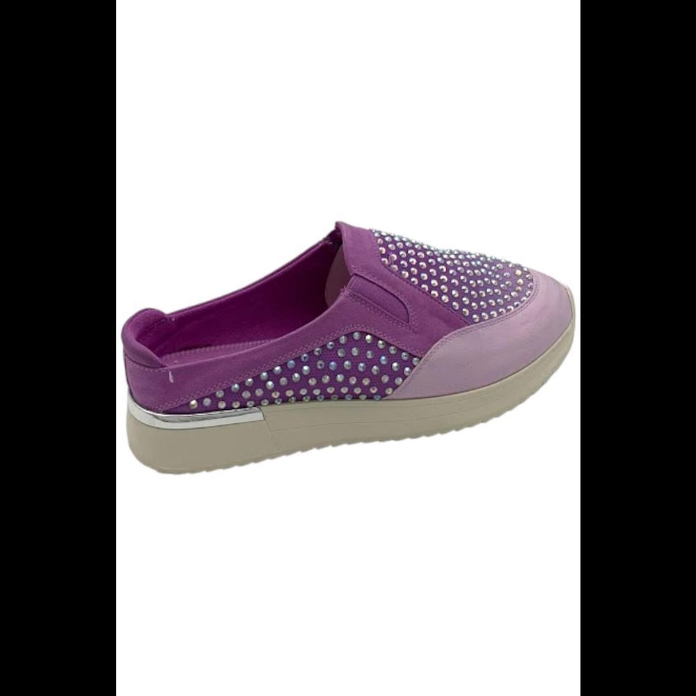 Kenneth Cole Lilac and Violet Slip-On Sparkly Studded Sneakers Size 11W